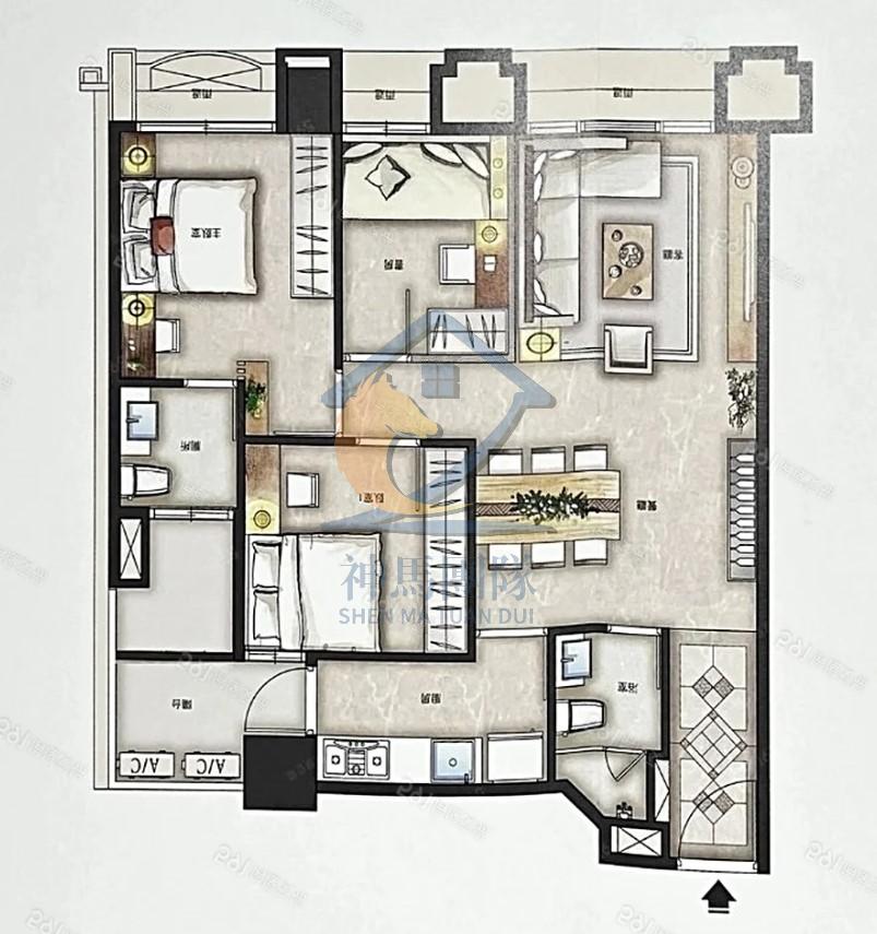 青埔買房買屋 A18國品苑高樓層景觀3房車