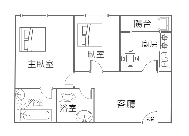 宏盛水悅2房平車