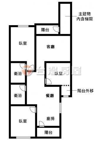 【強力推薦】親友專任~成功國小黃金三樓3房