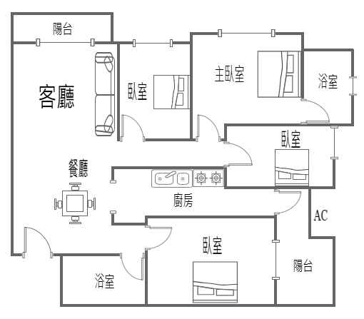 小檜溪1年輕屋齡~美屋況4房車~配備齊全安心成家