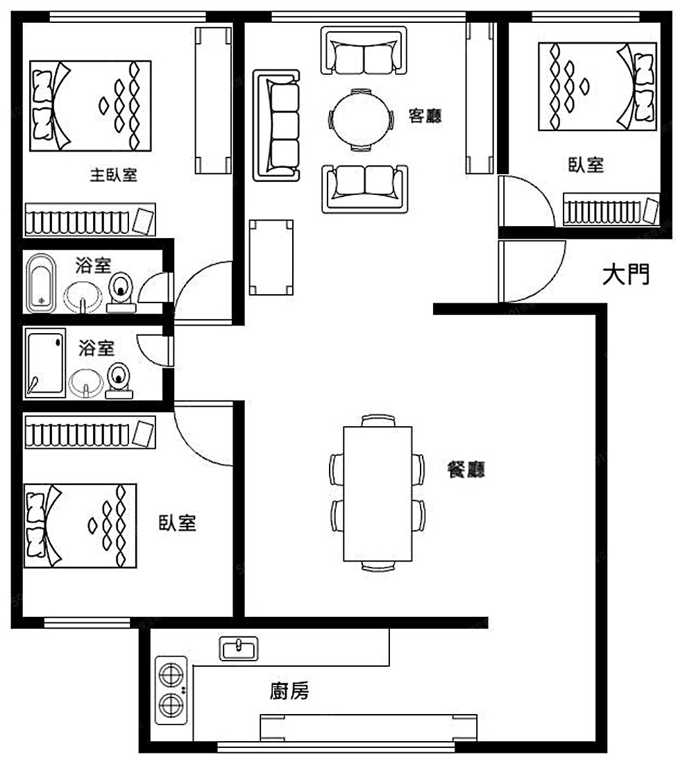 （Ｇ12 ）旺族名門/低公設電梯三房