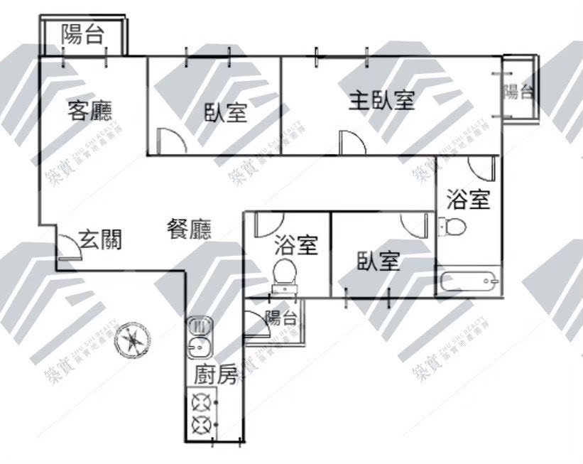 屋主決心不留!!降價求售🔰聚合發權美🔰輕屋齡三面採光三房平車
