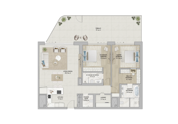 【 Aldar｜Fahid Beach Terraces 】