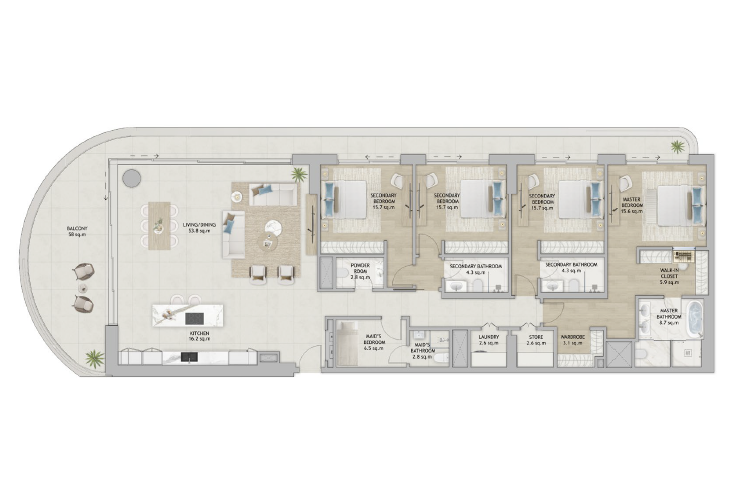 【 Aldar｜Fahid Beach Terraces 】