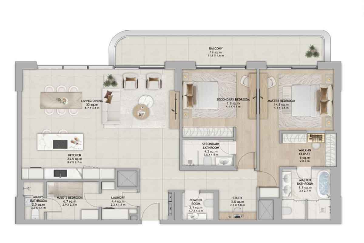 【 Aldar｜Fahid Beach Residences 】